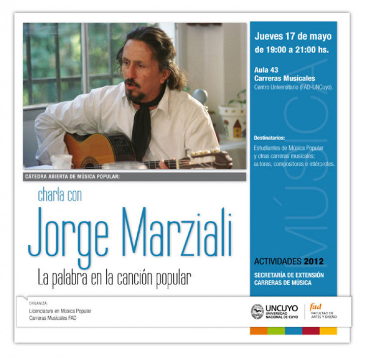 imagen Charla con Jorge Marziali