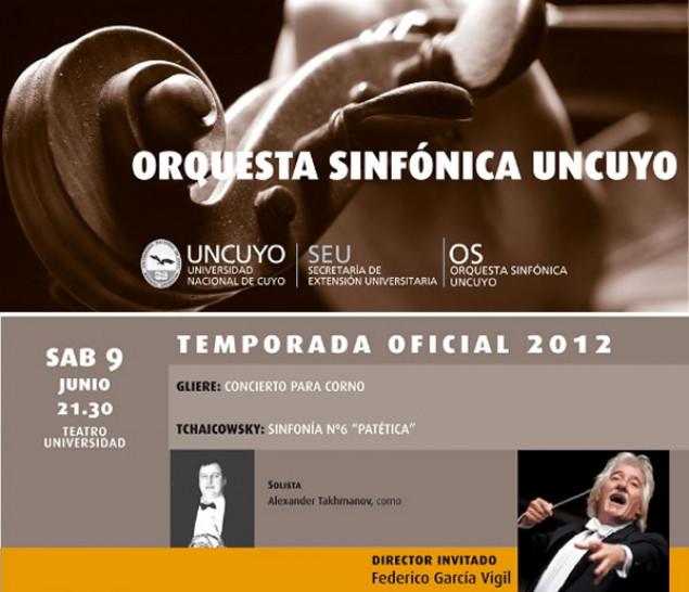 imagen La Orquesta Sinfónica de la UNCuyo dirigida por el maestro García Vigil