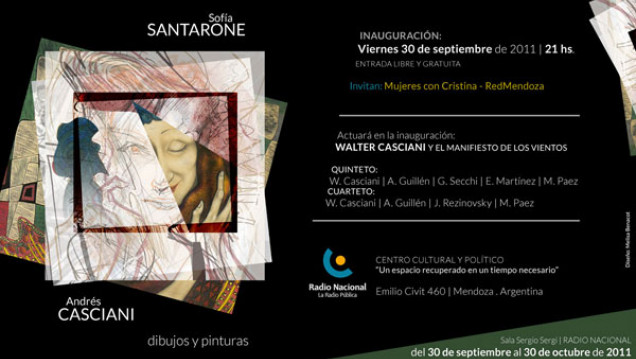 imagen dibujos y pinturas de SOFÍA SANTARONE y ANDRÉS CASCIANI