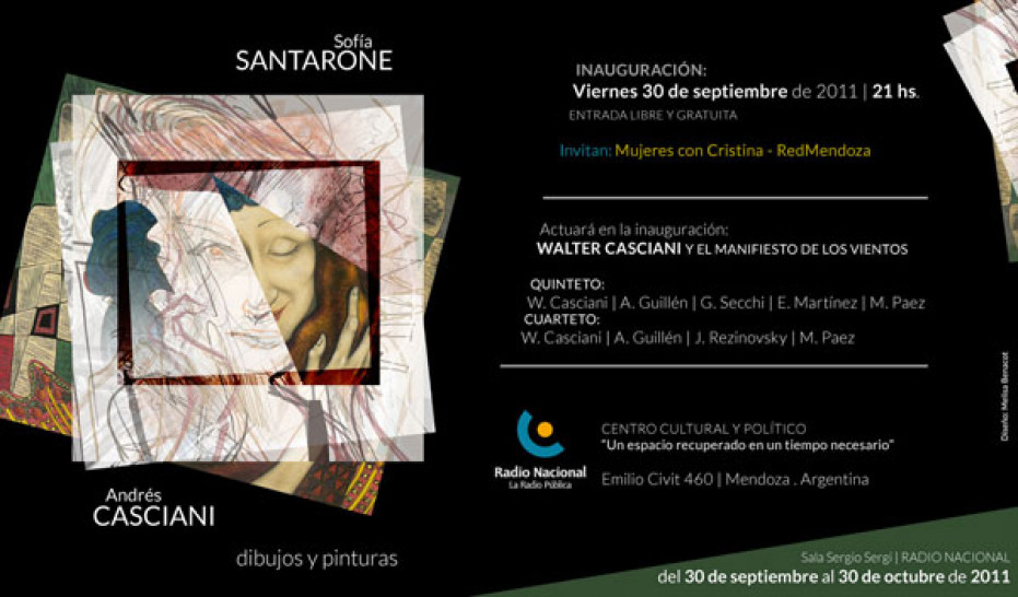 imagen dibujos y pinturas de SOFÍA SANTARONE y ANDRÉS CASCIANI