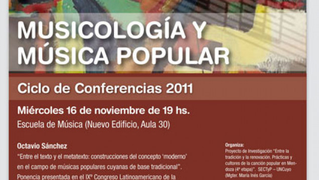 imagen Ciclo de Conferencias Musicología y Música Popular 2011