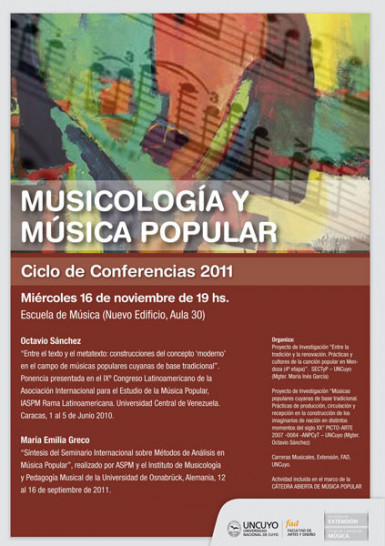 imagen Ciclo de Conferencias Musicología y Música Popular 2011