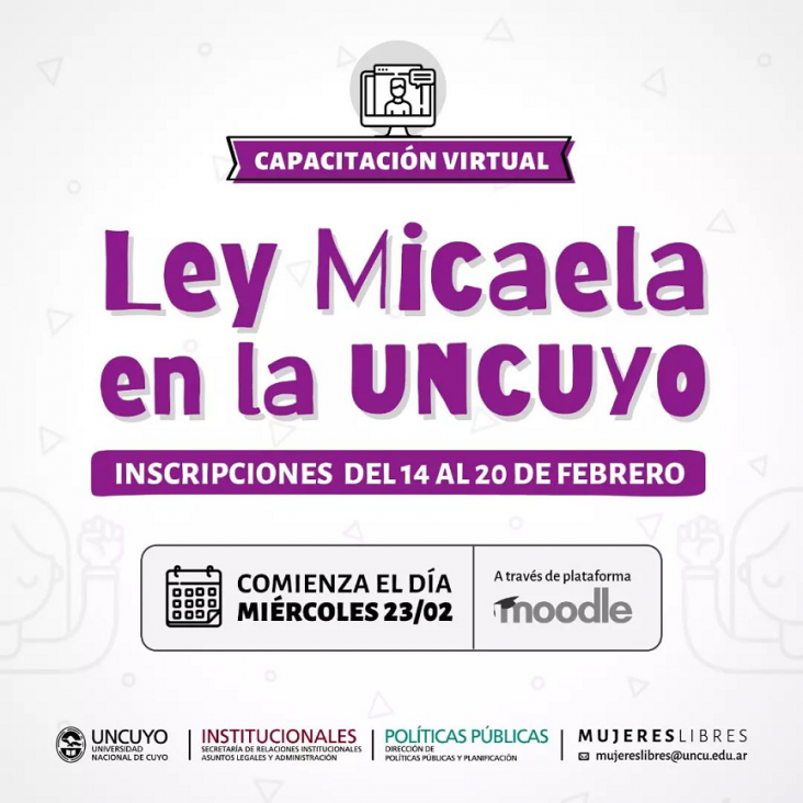 imagen Nueva cohorte del curso virtual "Ley Micaela en la UNCUYO"