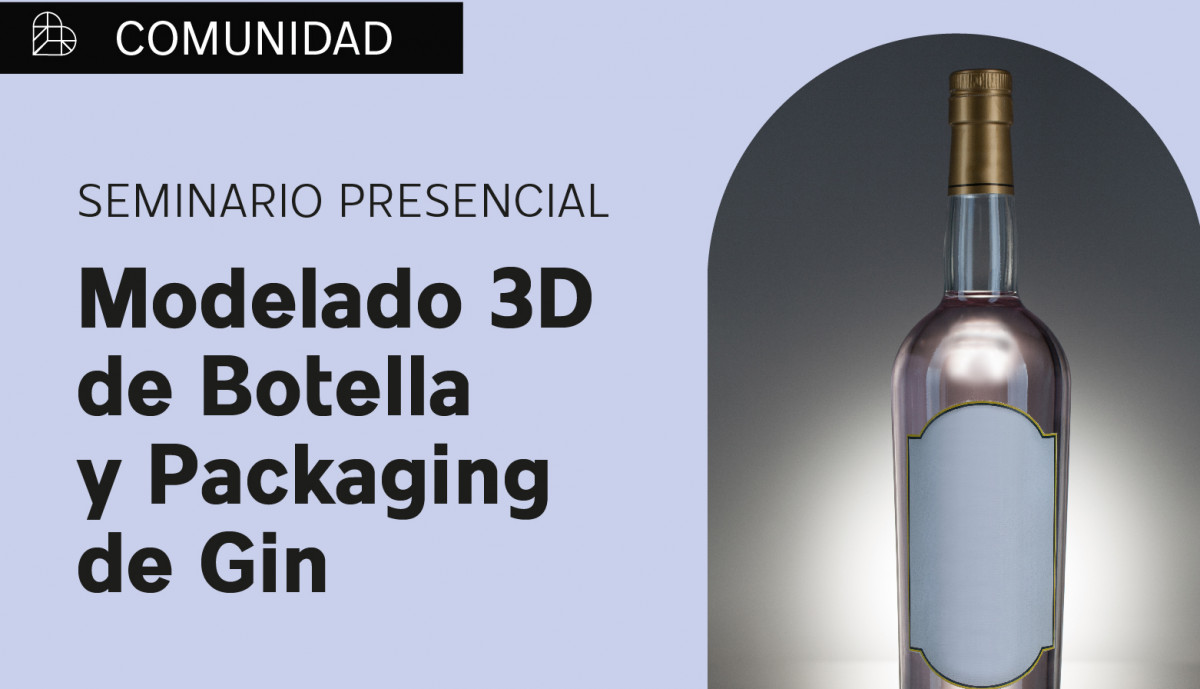 imagen GinTenso: curso intensivo de modelado 3d de botella y packaging de Gin