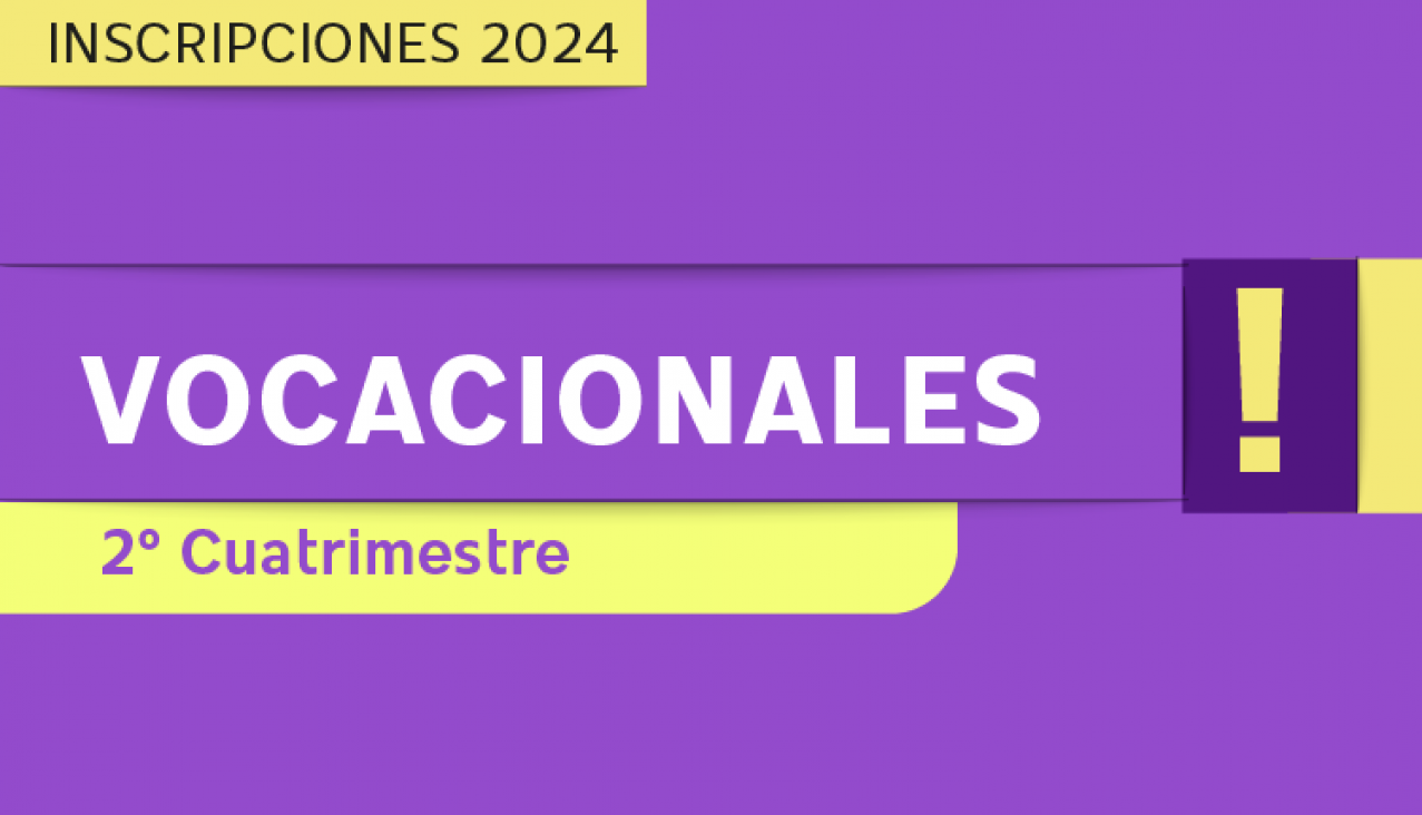 imagen Inscripciones para vocacionales del segundo cuatrimestre