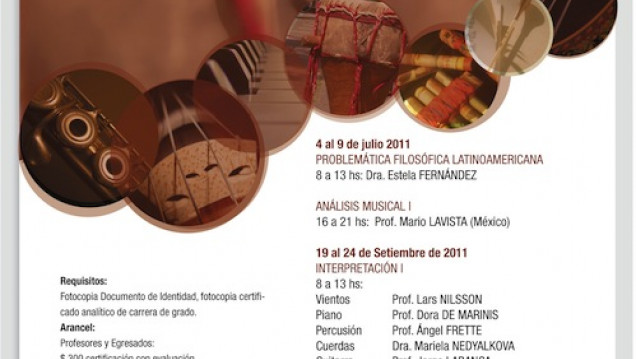 imagen Del 4 al 8 de julio próximo comienza la 4º Cohorte de la Maestría en Interpretación de Música Latinoamericana del S. XX 