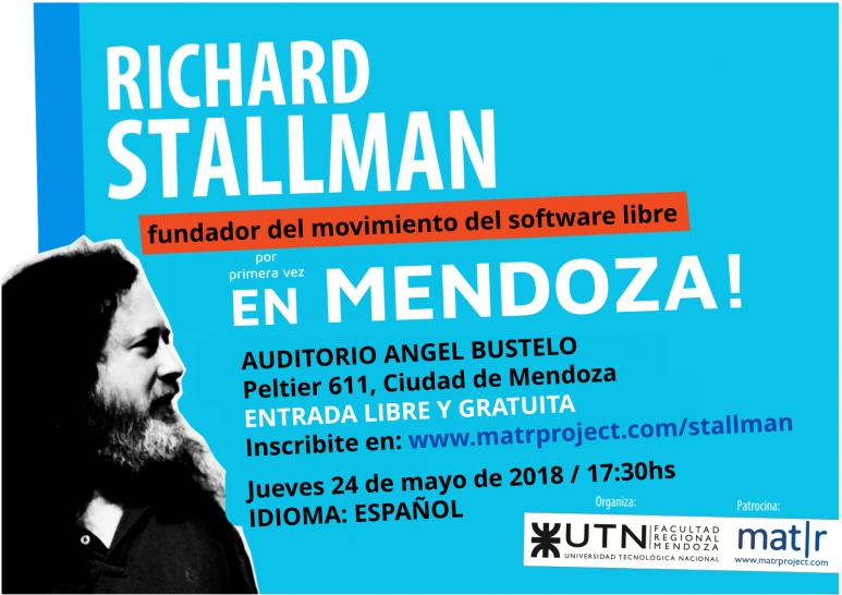 imagen Conferencia de Richard Stallman en Mendoza