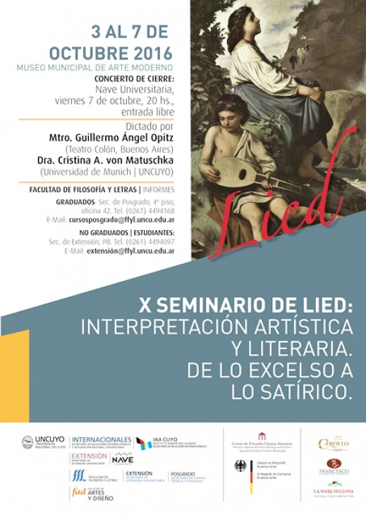 imagen Comienza el X Seminario de Lied: Interpretación Artística y Literaria. De lo excelso a lo satírico