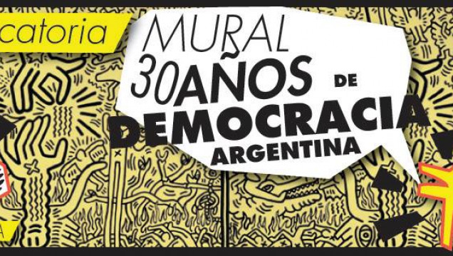 imagen Convocatoria "Mural por los 30 años de Democracia en la Argentina"