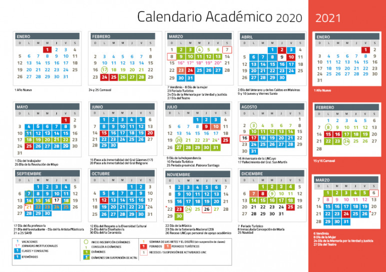 imagen Calendario Académico 2020 -2021