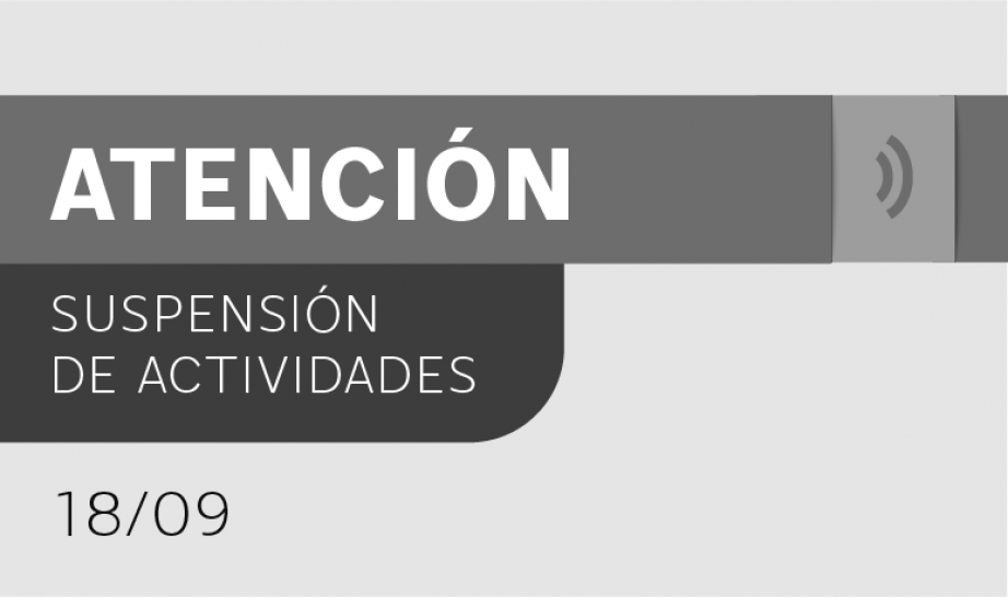 imagen JUEVES 10 DE OCTUBRE: Suspensión de actividades en la FAD