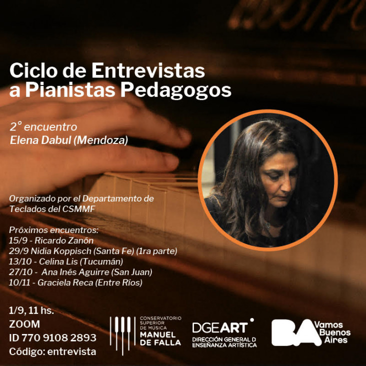 imagen Elena Dabul disertará sobre la enseñanza del piano en la FAD