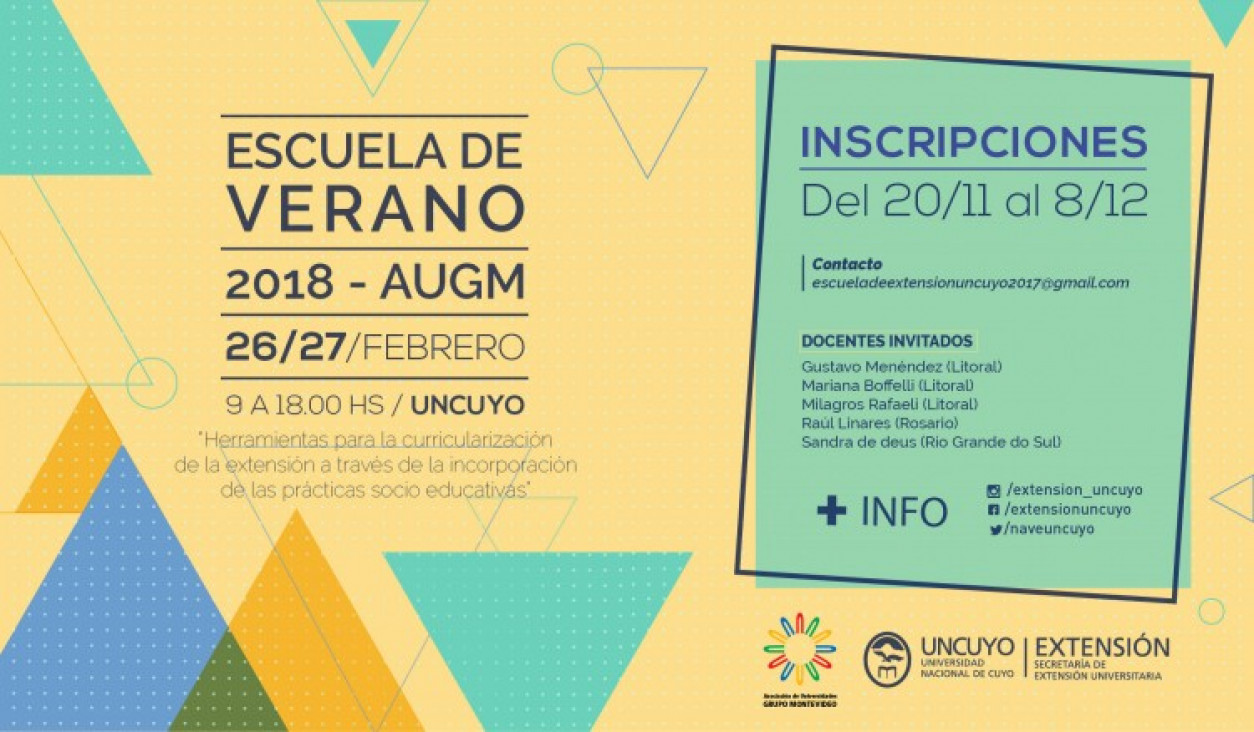 imagen Finaliza la inscripción para la Escuela de Verano 2018 - AUGM