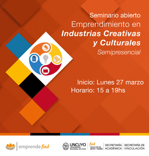imagen Seminario abierto Emprendimiento en Industrias Creativas y Culturales