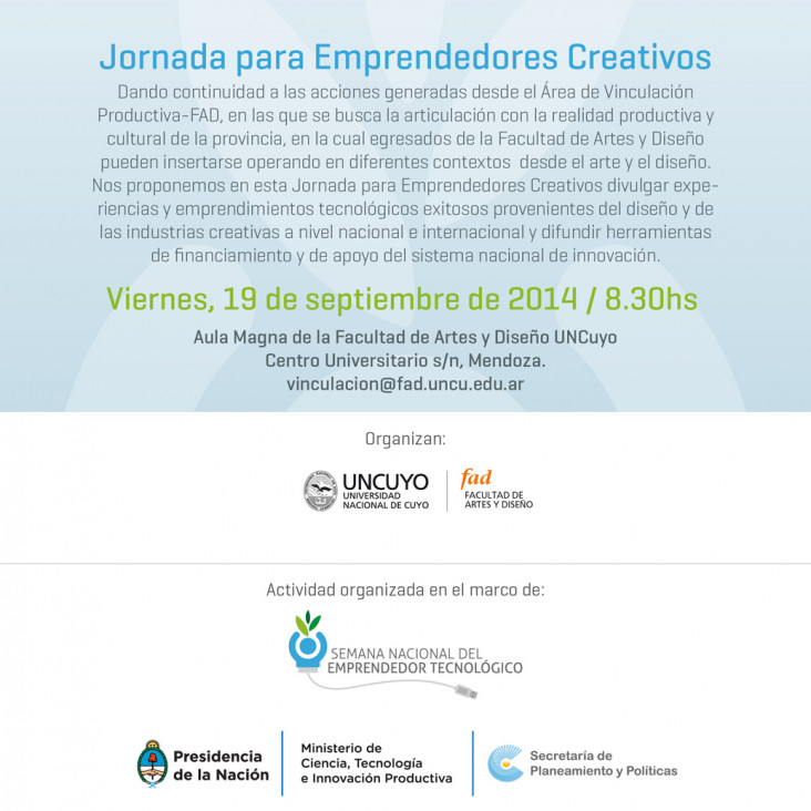 imagen Realizarán la Jornada del Emprendedor Creativo