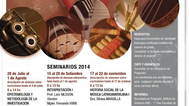 imagen Seminarios 2014 de la Maestría en Interpretación en Música Latinoamericana