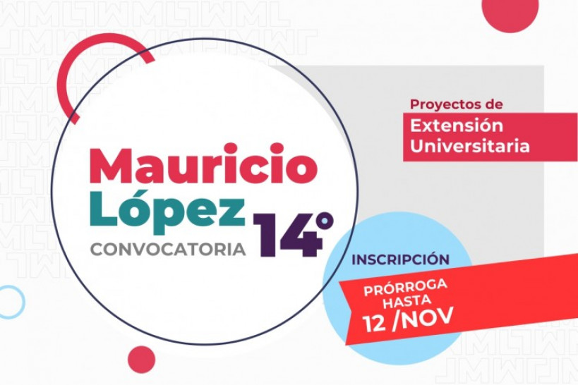imagen Se extiende el plazo de presentación a los proyectos Mauricio López