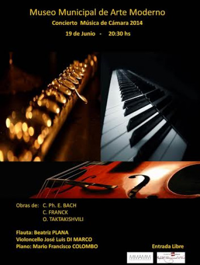 imagen Música de Cámara para flauta, violoncello y piano
