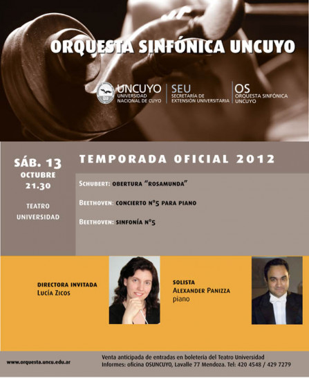 imagen La Orquesta Sinfónica de la UNCuyo anunció la reprogramación de su temporada
