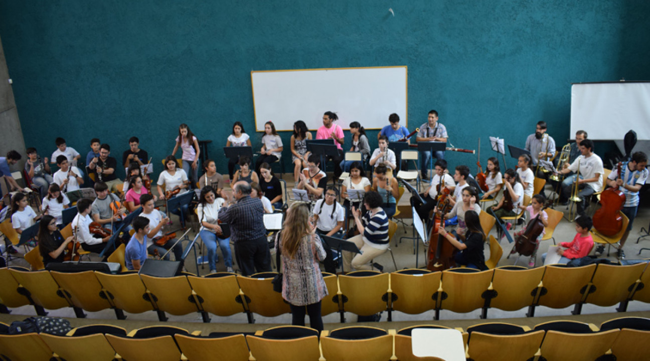 imagen La Orquesta Alas del Viento de visita en la Facultad