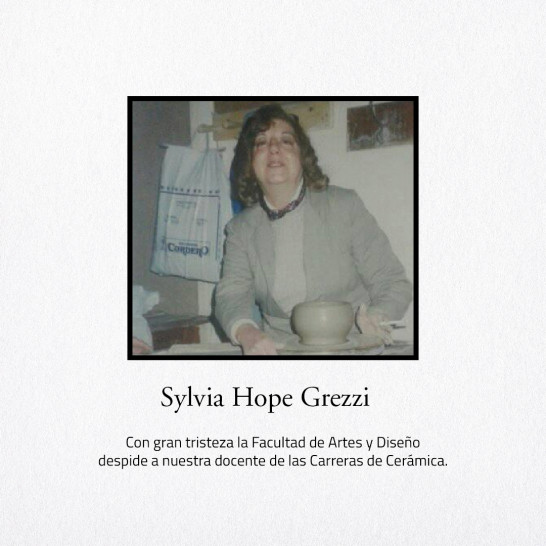 imagen Con cariño y pesar, la FAD despide a Sylvia Hope Grezzi