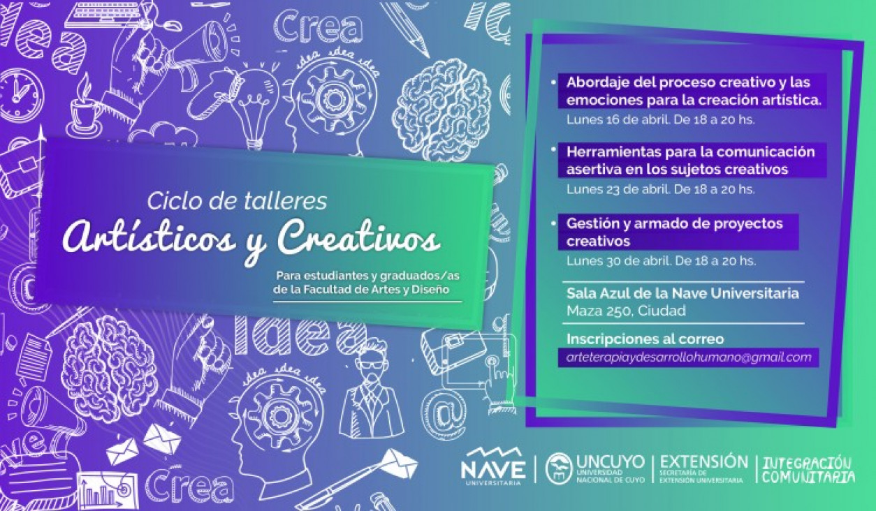 imagen Dictarán talleres creativos para estudiantes y graduados de la FAD