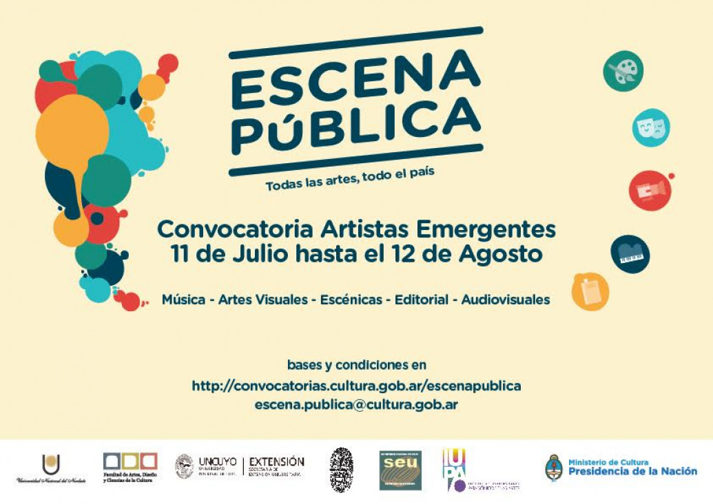 imagen Convocan a artistas emergentes a participar del Programa Escena Pública